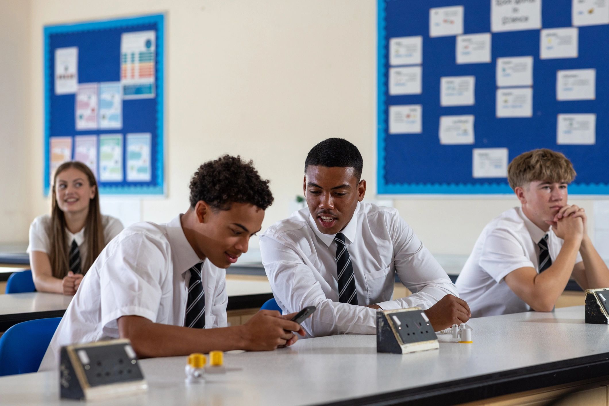 Students in a classroom preparing for vocational training